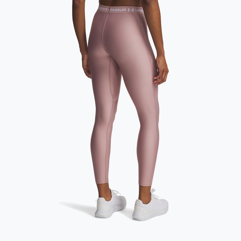 Dámské legíny Under Armour HeatGear Rib tourmaline pink/tourmaline pink/white 3