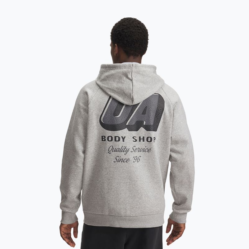 Pánská mikina Under Armour Rival Fleece HBR Logo Hoodie mod gray light heather/castlerock 2