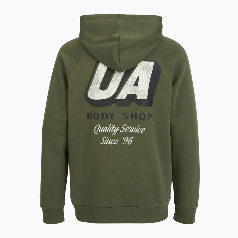 Pánská mikina Under Armour Rival Fleece HBR Logo Hoodie marine od green/stone 5