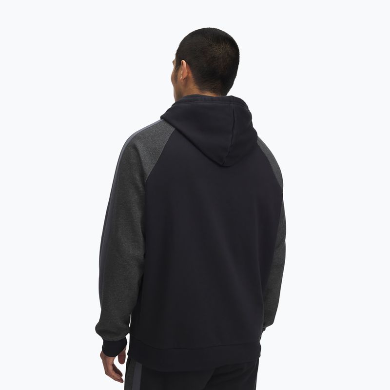Pánská mikina Under Armour Rival Fleece Colorblock Hoodie black/castlerock/white 2