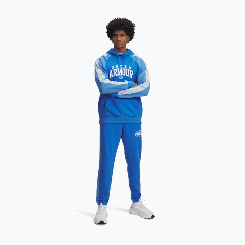 Pánské tepláky Under Armour Rival Fleece Colorblock blue atlantis/blue calm/white 2