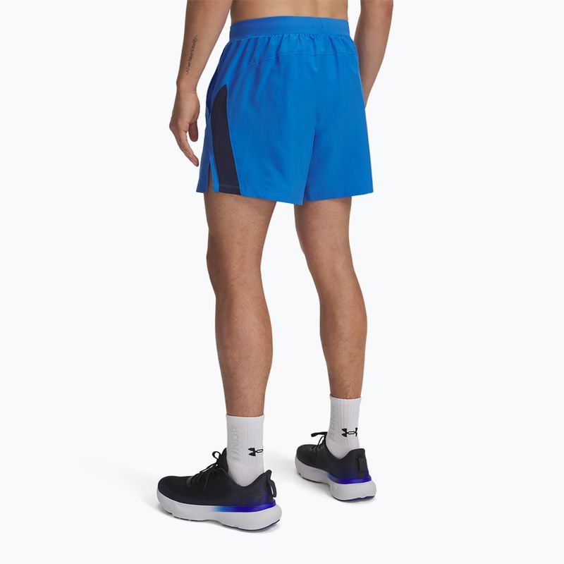 Pánské běžecké kraťasy Under Armour Launch 5" blue atlantis/washed navy/reflective 3