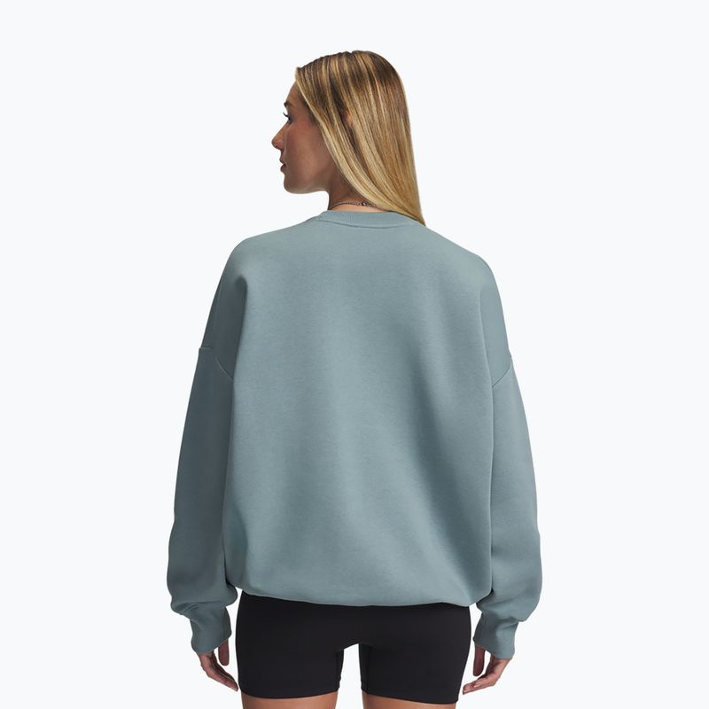 Dámská mikina Under Armour Rival Fleece Varsity Crew serpentine/white 2