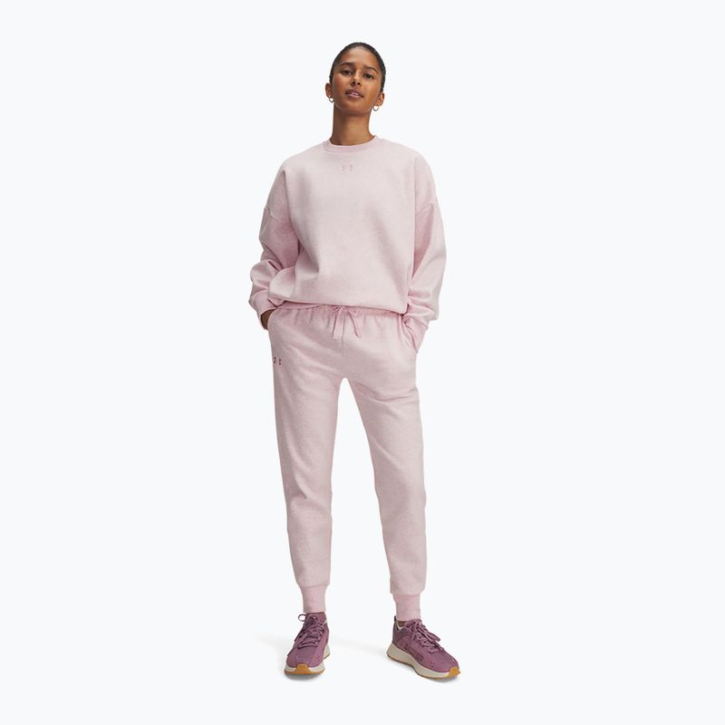 Dámské kalhoty Under Armour Rival Fleece prime pink light heather/prime pink 2
