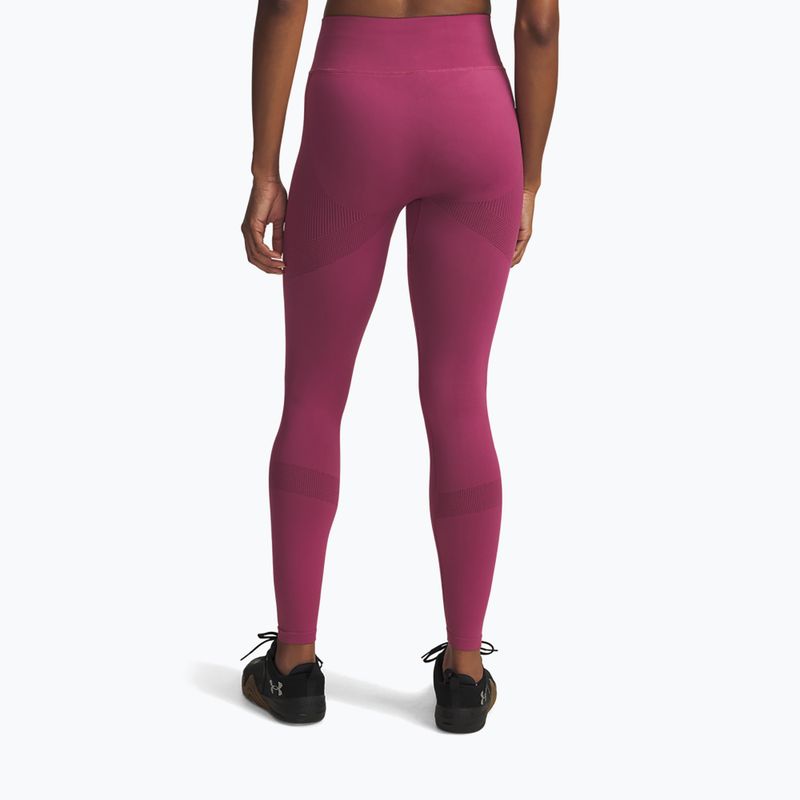 Dámské tréninkové legíny Under Armour Vanish Seamless fuchsia dusk/dark maroon/dark maroon 3