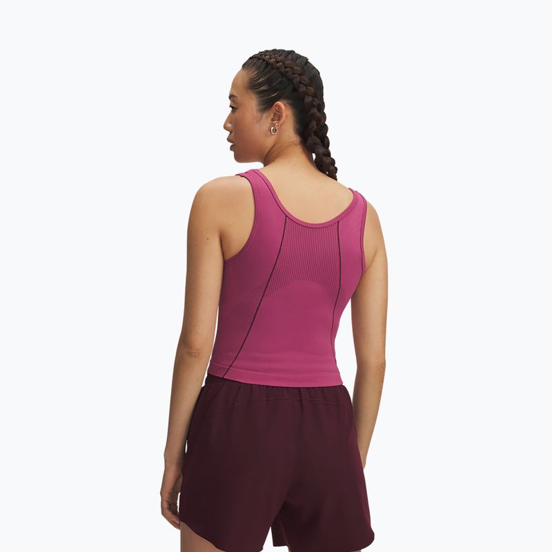 Dámské tréninkové tílko Under Armour Vanish Seamless Tank fuchsia dusk/dark maroon/dark maroon 2