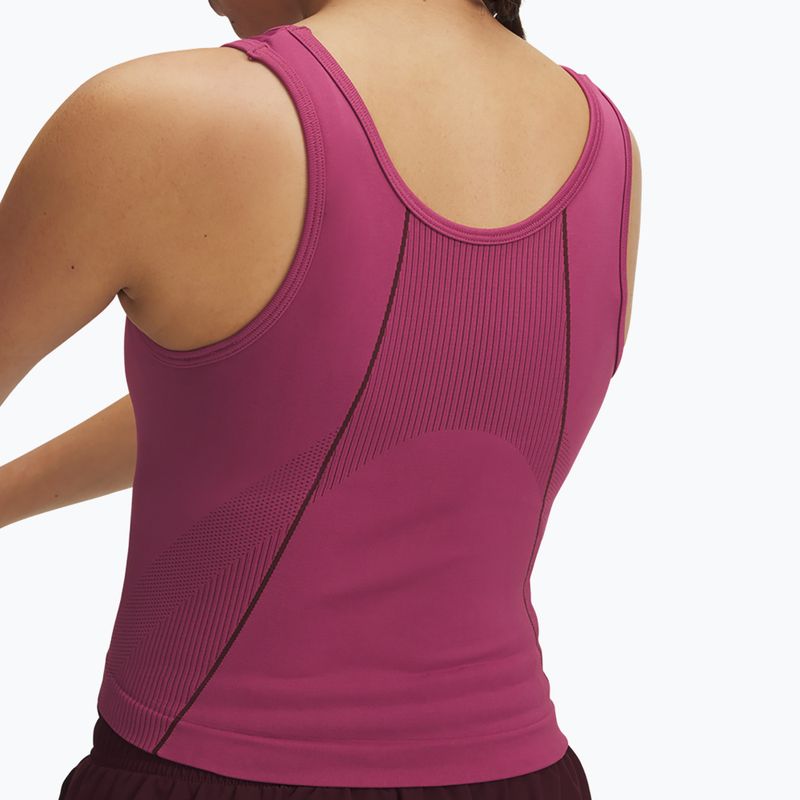 Dámské tréninkové tílko Under Armour Vanish Seamless Tank fuchsia dusk/dark maroon/dark maroon 3