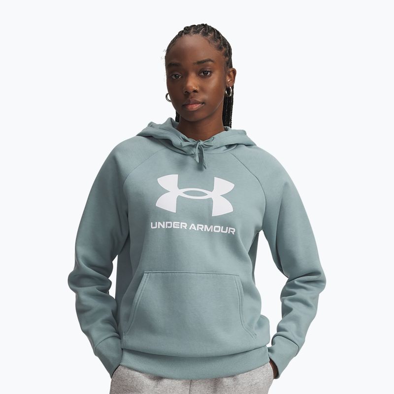 Dámská mikina Under Armour Rival Fleece Big Logo Hoody serpentine/white