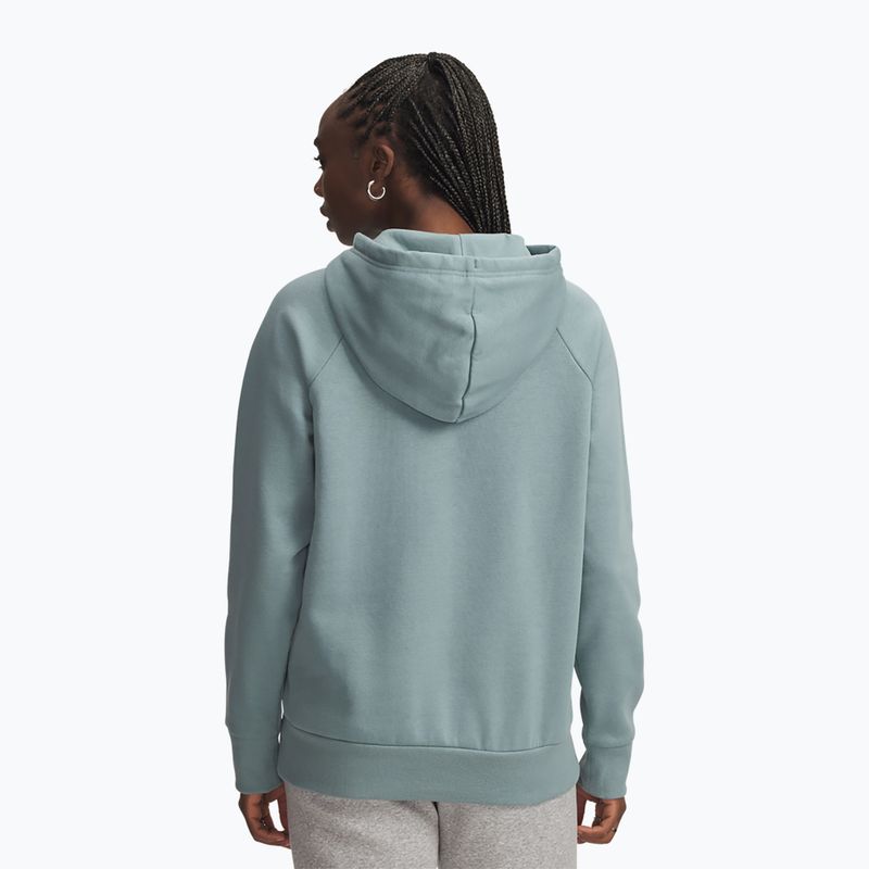 Dámská mikina Under Armour Rival Fleece Big Logo Hoody serpentine/white 2