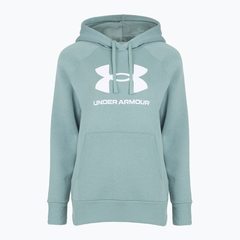 Dámská mikina Under Armour Rival Fleece Big Logo Hoody serpentine/white 4