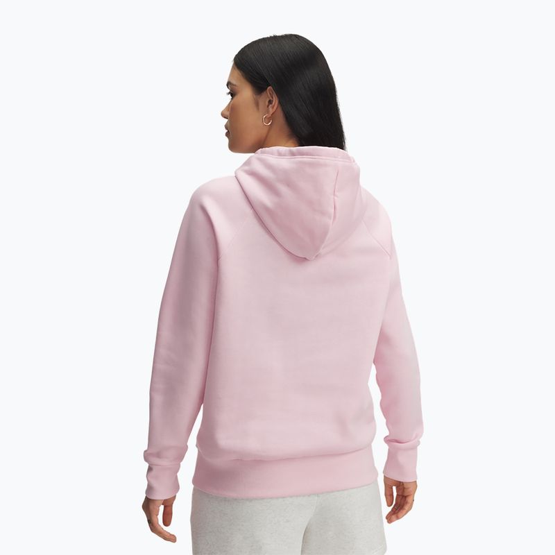 Dámská mikina Under Armour Rival Fleece Big Logo Hoody prime pink/white 2