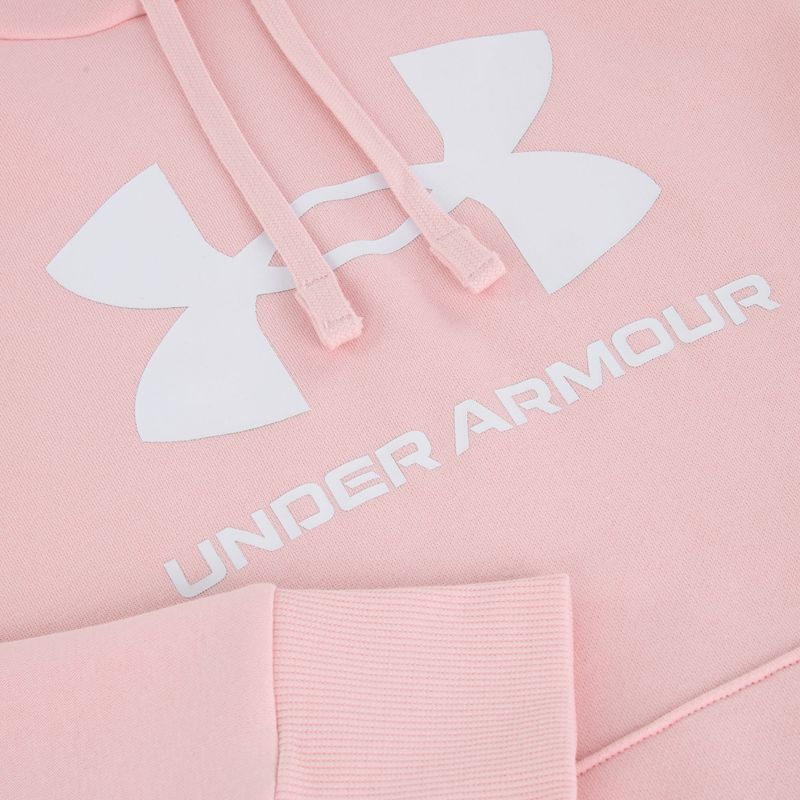 Dámská mikina Under Armour Rival Fleece Big Logo Hoody prime pink/white 5