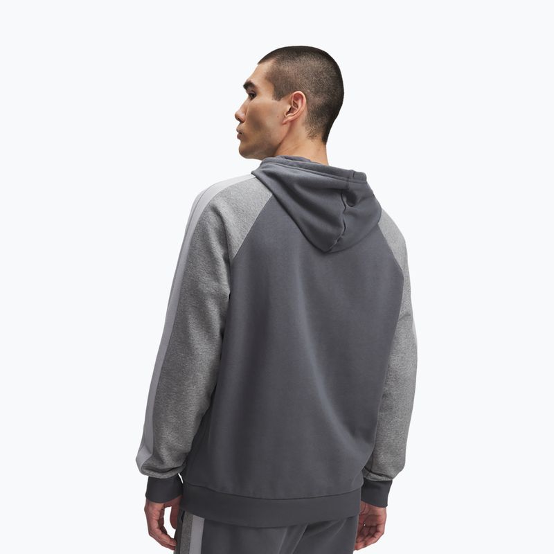 Pánská mikina Under Armour Rival Fleece Colorblock Hoodie castlerock/mod grey/white 2
