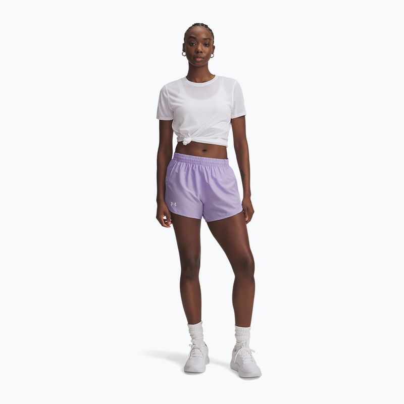 Dámské běžecké šortky Under Armour Fly By 3" transparent/transparent/reflective 2