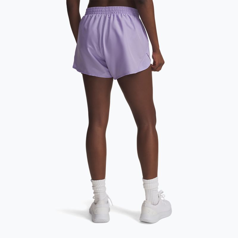 Dámské běžecké šortky Under Armour Fly By 3" transparent/transparent/reflective 3