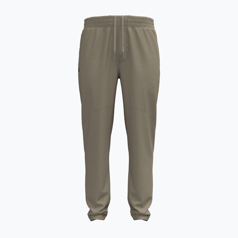 Pánské tréninkové kalhoty Under Armour Unstoppable Tapered Pants city khaki/black 5