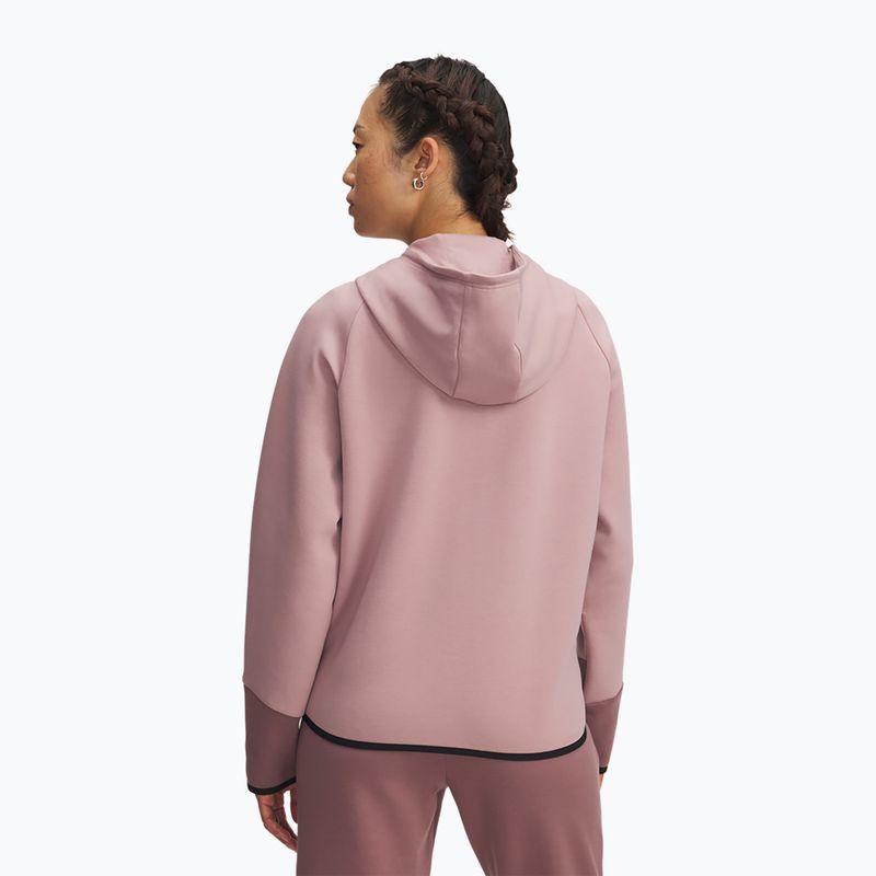 Dámská mikina Under Armour Unstoppable Fleece HZ tourmaline pink/maroon mist/black 2