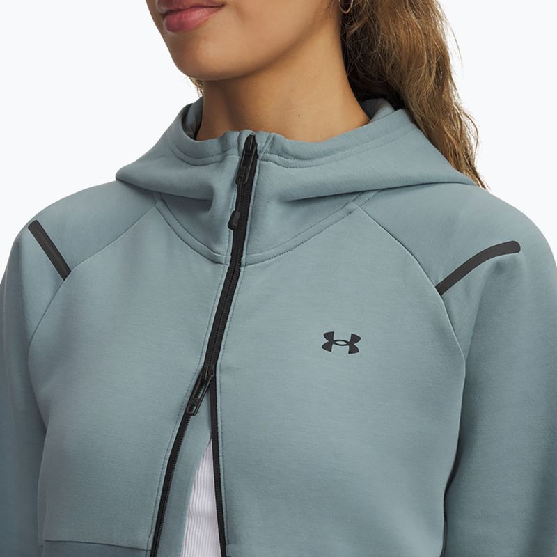 Dámská mikina Under Armour Unstoppable Fleece HZ serpentine/jasper blue/black 3