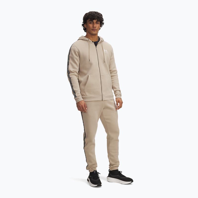 Pánské kalhoty Under Armour Icon Fleece Jgr city khaki/white 2