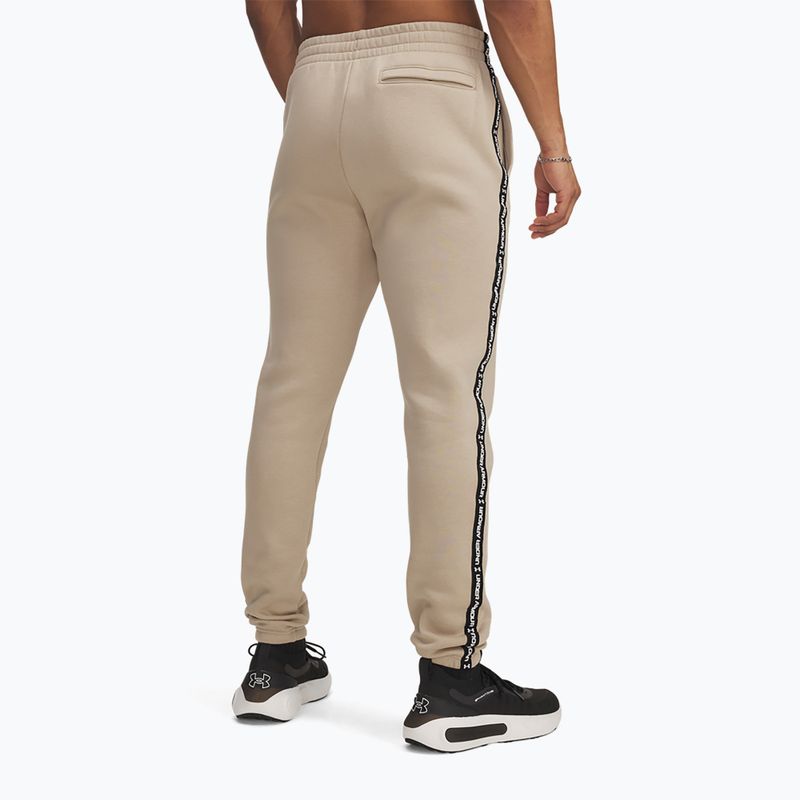 Pánské kalhoty Under Armour Icon Fleece Jgr city khaki/white 3