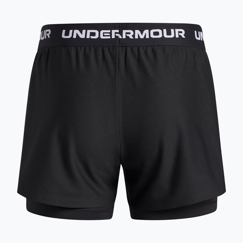 Dětské treninkové šortky Under Armour UA Tech Play Up 2IN1 Shorts black/black/white 2