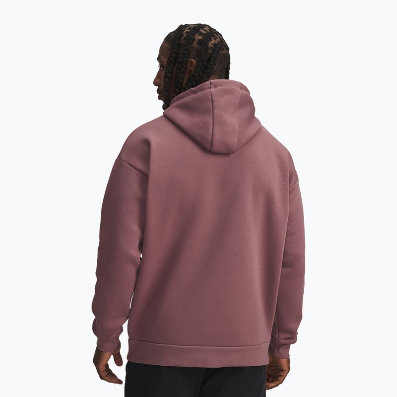 Pánská mikina Under Armour Project Rock Icon Hoody maroon mist/black 2