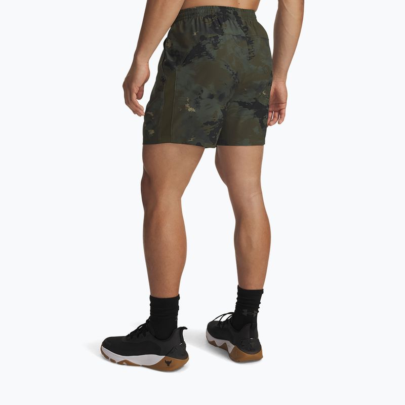 Pánské tréninkové kraťasy Under Armour Project Rock Ultimate expedition green/black 3