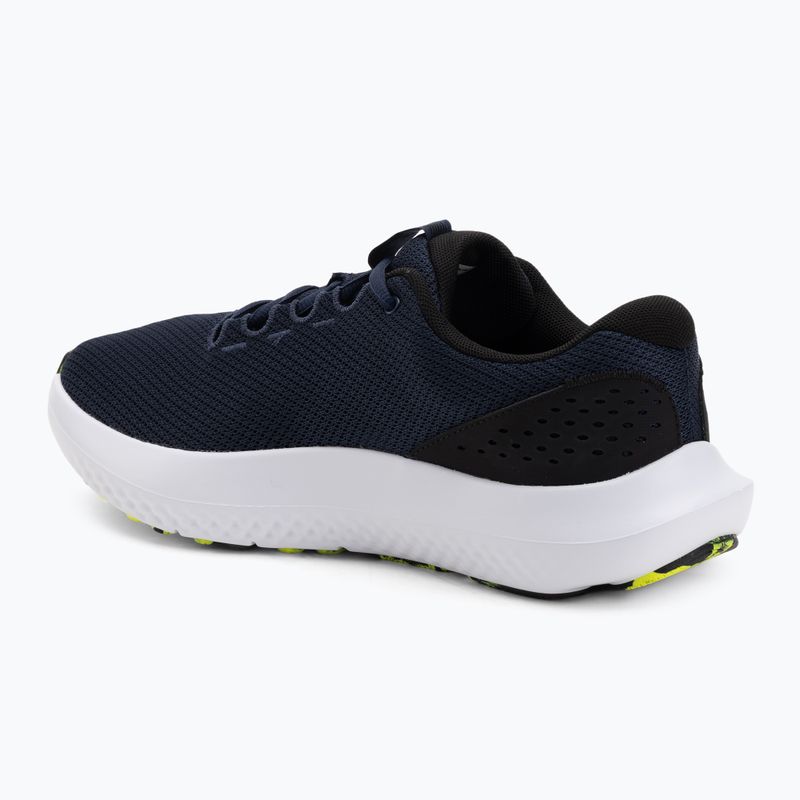 Pánské běžecké boty Under Armour Charged Surge 4 washed navy/black/high vis yellow 3