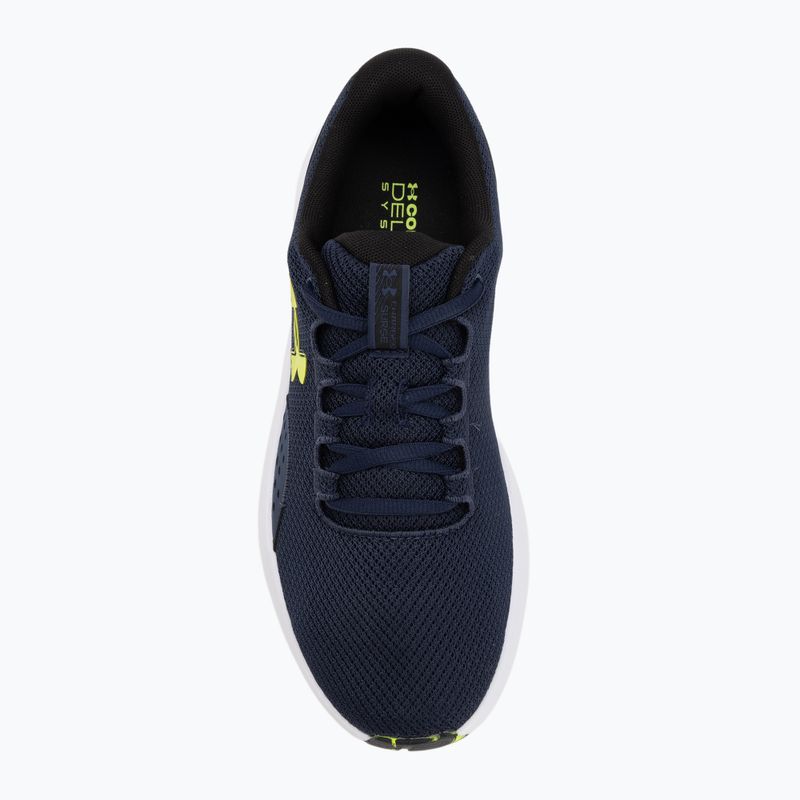 Pánské běžecké boty Under Armour Charged Surge 4 washed navy/black/high vis yellow 5