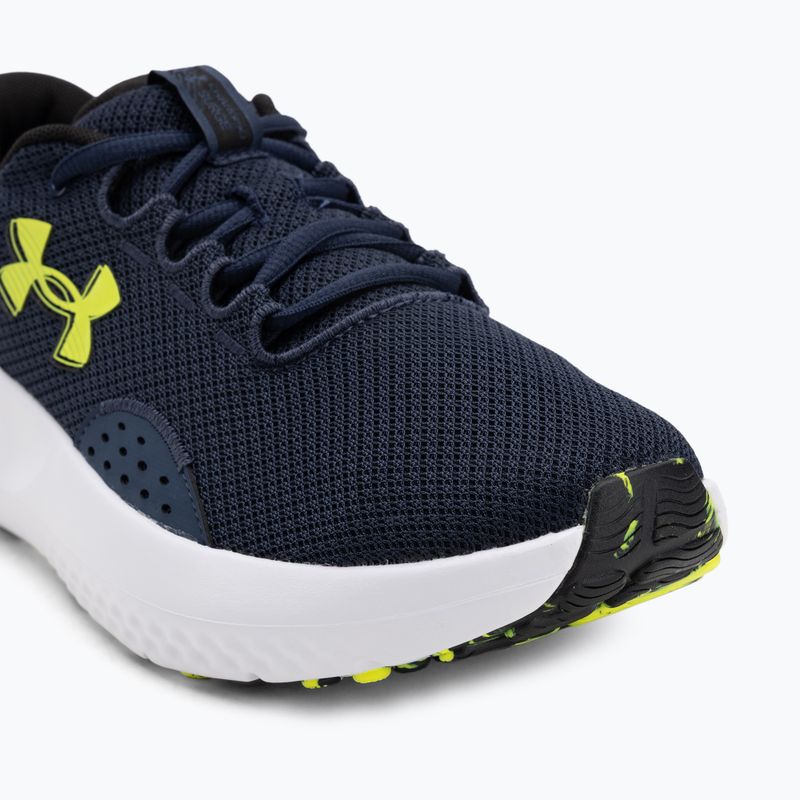 Pánské běžecké boty Under Armour Charged Surge 4 washed navy/black/high vis yellow 7