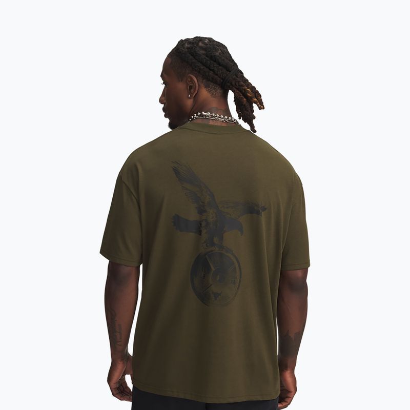 Pánské tréninkové triko Under Armour Project Rock Q4 expedition green/black 2