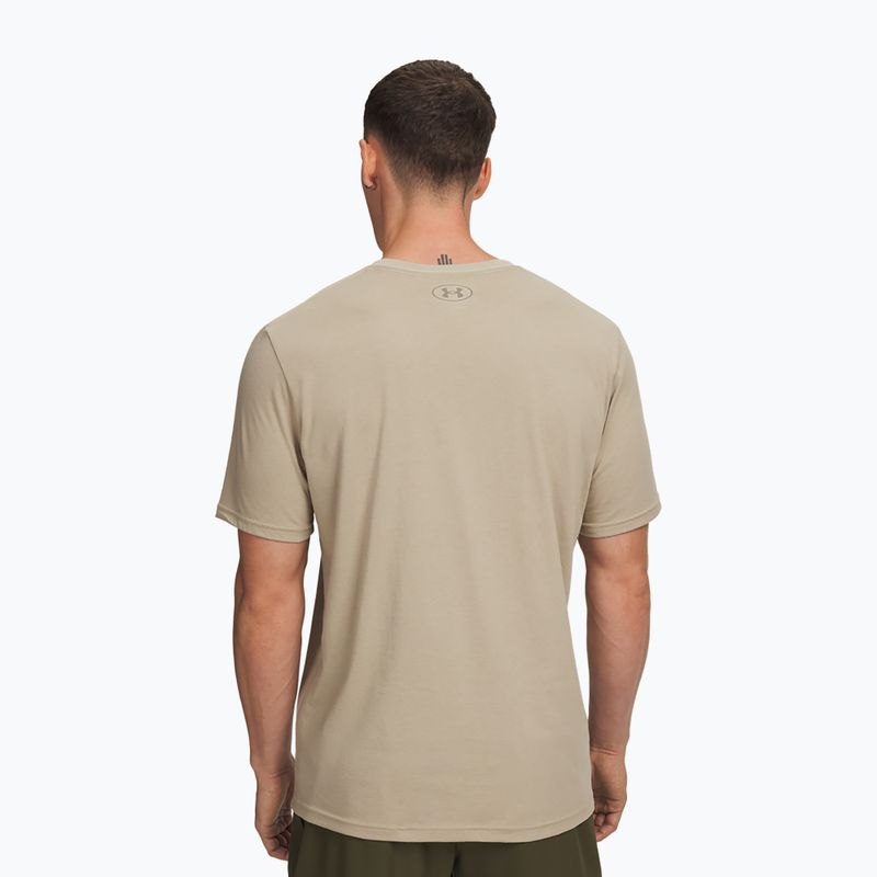 Pánské tričko Under Armour Sportstyle Left Chest city khaki/taupe dusk 2