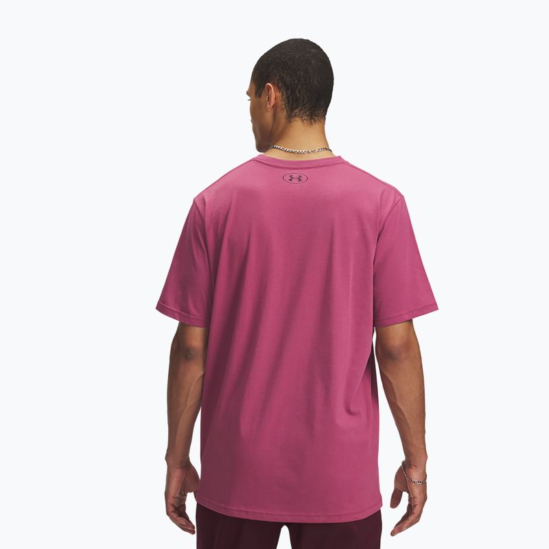 Pánské tričko Under Armour Sportstyle Left Chest fuchsie dusk/dark maroon 2