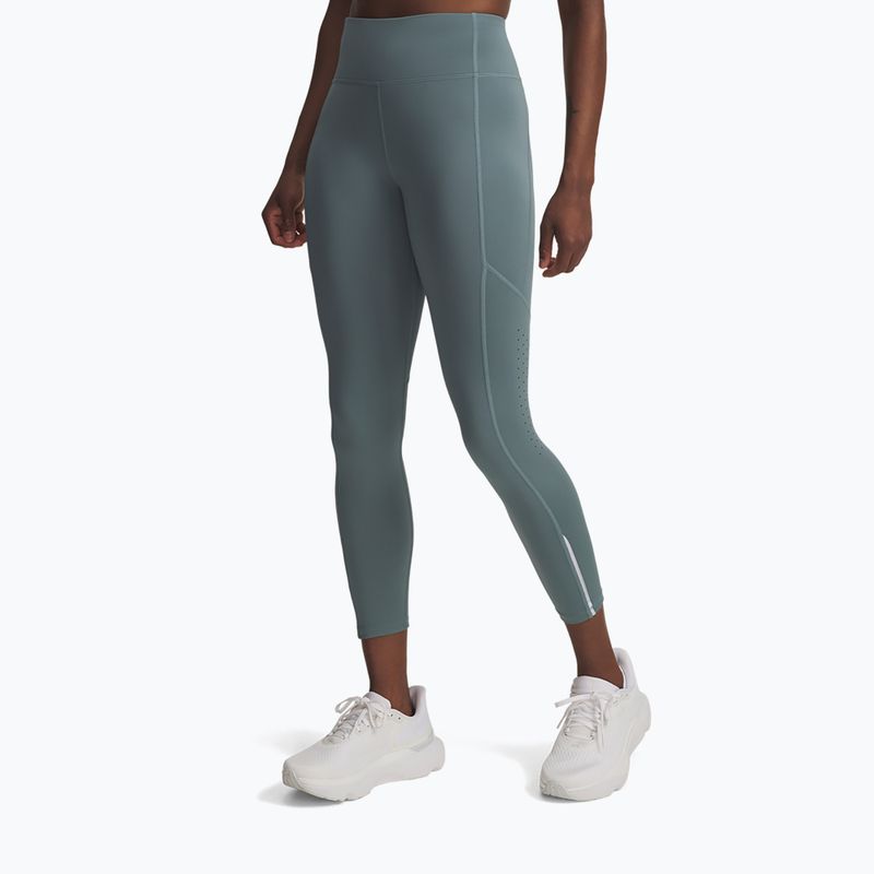 Dámské běžecké legíny Under Armour Launch Ankle jasper blue/reflective