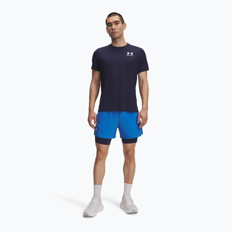 Pánské běžecké šortky Under Armour Launch 5" 2in1 blue atlantis/washed navy/reflective 2