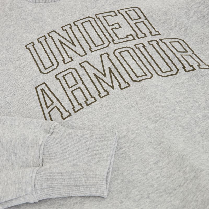 Dámská mikina Under Armour Rival Fleece Varsity Crew halo gray light heather/expedition green 5