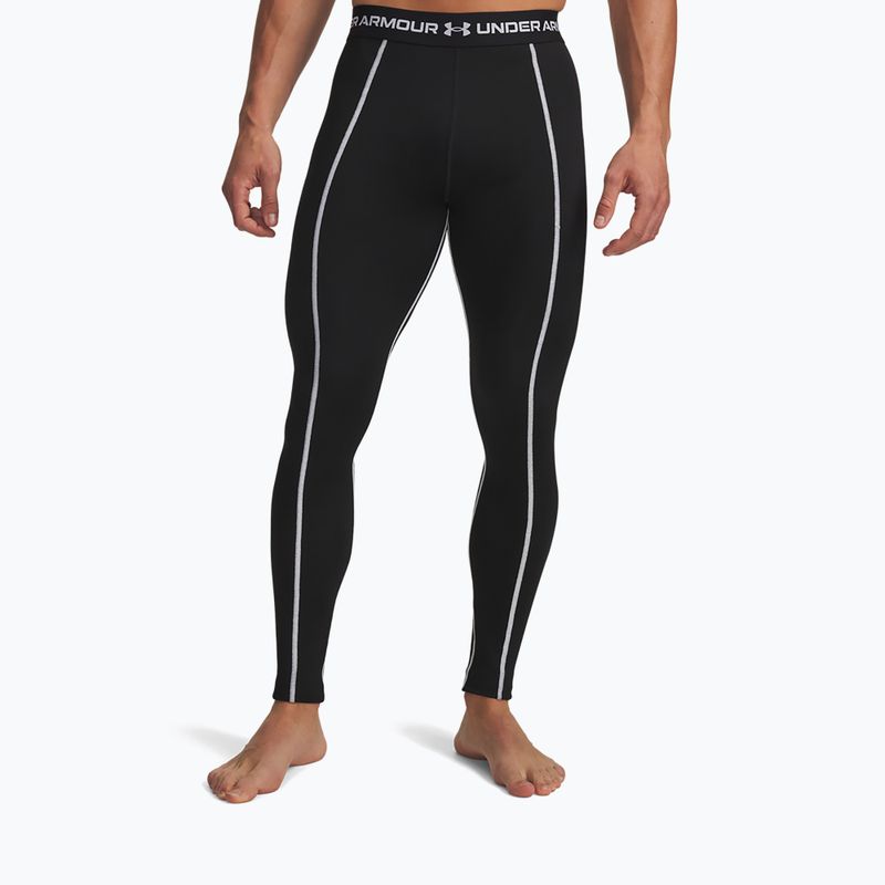 Pánské legíny Under Armour Cold Weather Grid black/white/white