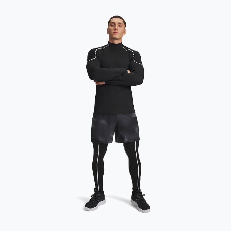 Pánské legíny Under Armour Cold Weather Grid black/white/white 2