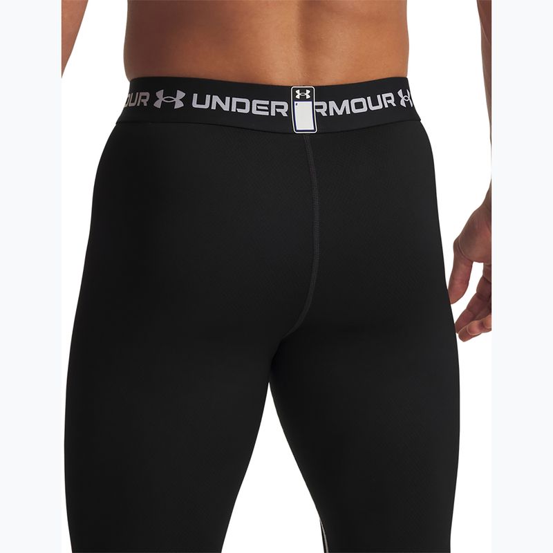 Pánské legíny Under Armour Cold Weather Grid black/white/white 4