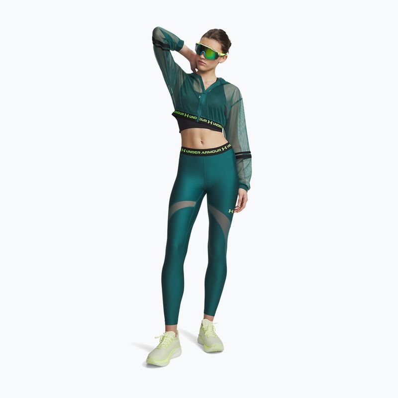 Pánské tréninkové legíny Under Armour HeatGear Mesh rack green/hyper green 2