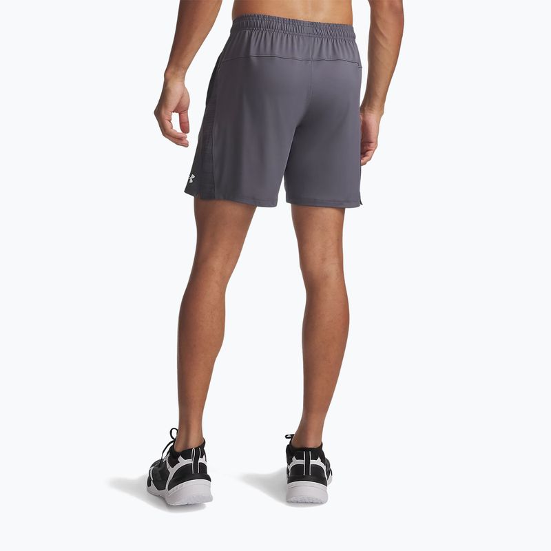 Pánské tréninkové šortky Under Armour Tech Vent 7IN Shorts castlerock/castlerock/white 3