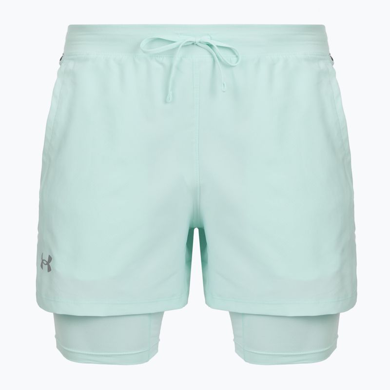 Pánské běžecké šortky Under Armour Launch 5" 2IN1 refresh mint/castlerock