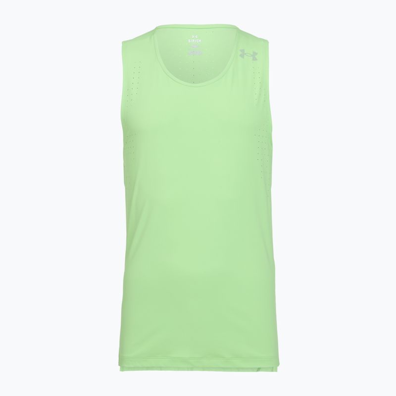 Pánské běžecké tričko Under Armour Velociti Pro Singlet lumos lime/white