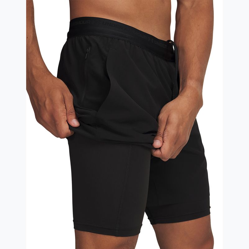 Pánské tréninkové šortky Under Armour Vanish Elite 2IN1 Shorts ultimate black/ultimate black/ultimate black 4