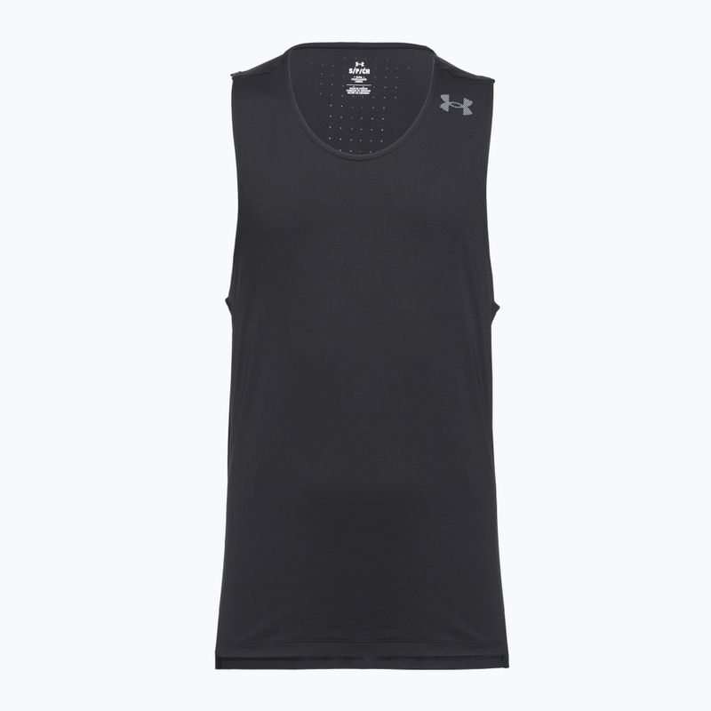 Pánské běžecké tričko Under Armour Velociti Pro Singlet black/black/metallic silver