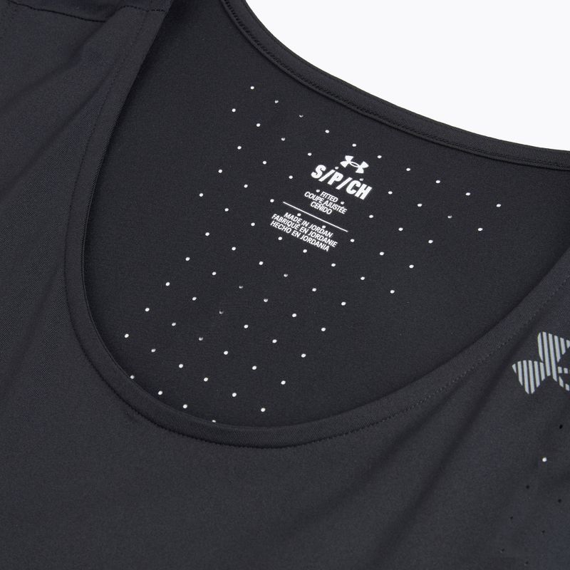 Pánské běžecké tričko Under Armour Velociti Pro Singlet black/black/metallic silver 3