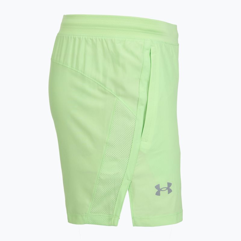 Pánské běžecké šortky Under Armour Launch 5" lumos lime/white 3
