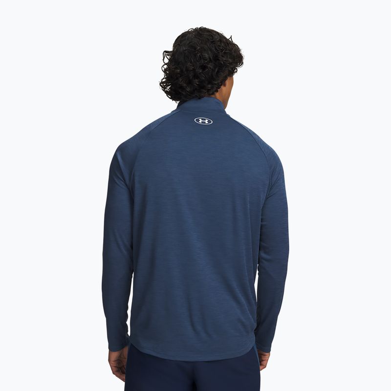 Pánské tričko longsleeve Under Armour Tech Textured 1/2 Zip wham blue/white 2