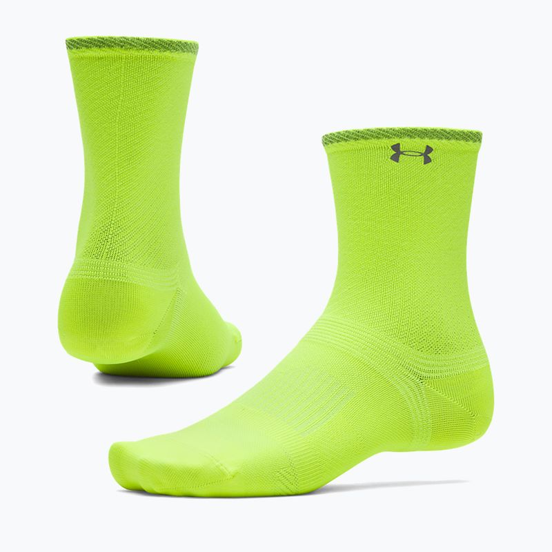 Ponožky Under Armour Velociti Lite Crew high vis yellow/high vis yellow/white 3