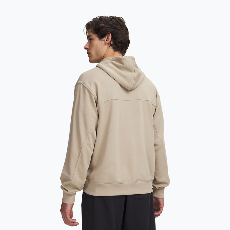 Pánská mikina Under Armour Rival LW Hoodie city khaki/black 2